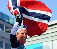 Bjoergen goes out a winner