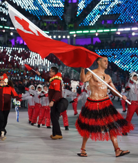 Tongan flagbearer