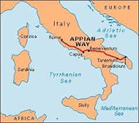 Appian Way map