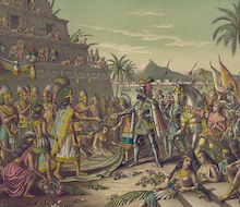 Moctezuma meets Cortes