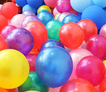 Helium-filled balloons