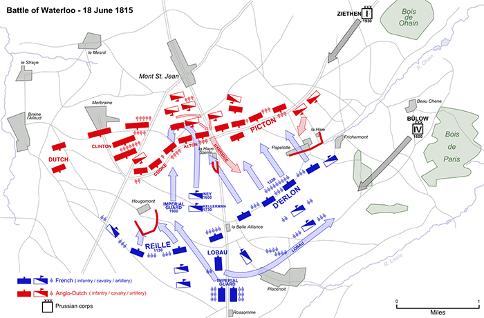Battle of Waterloo map