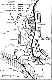 Brusilov Offensive map