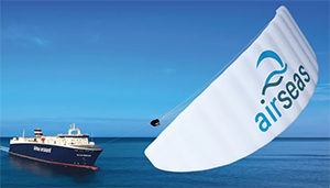 Cargo ship kite sail