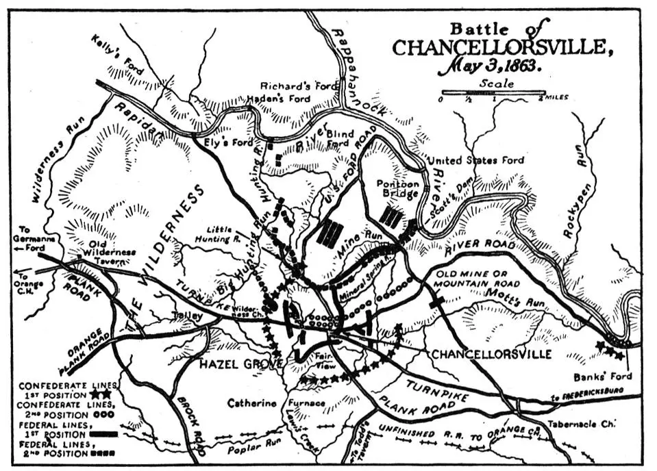 Map Of Chancellorsville
