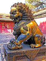 China Forbidden City lion