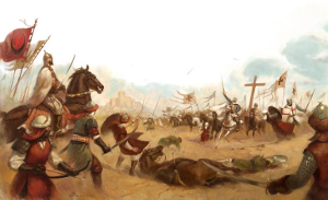 Templar Knights charging