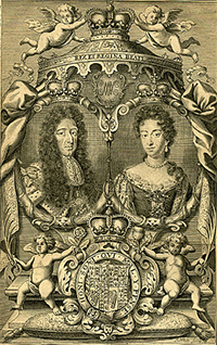 England's King William III and Queen Mary II
