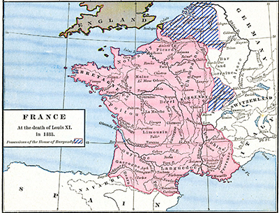 Map of France 1483