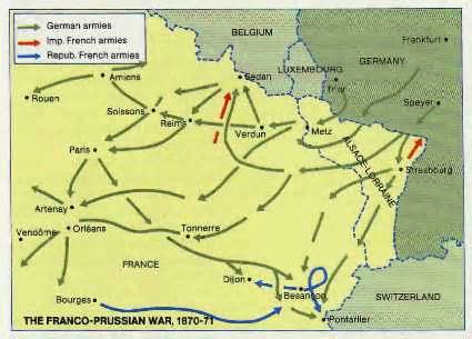 Franco Prussian War Map Franco Prussian War Map