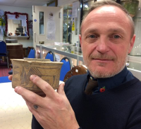 Harappan toothbrush jar and owner