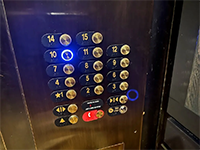 Hotel elevator without 13