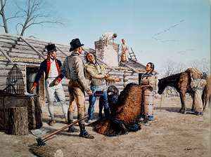 Lewis and Clark meet Sacagawea