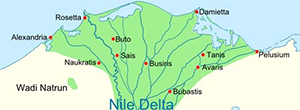 Lower Egypt map