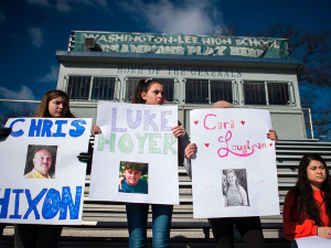 Signs showing victims