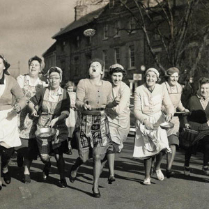Olney pancake race 1950s