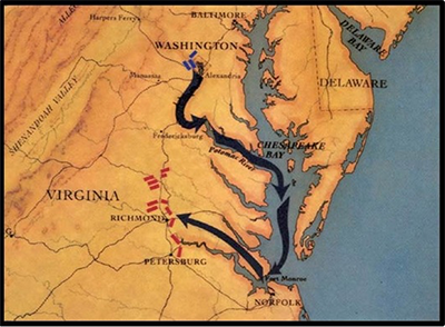 Peninsula Campaign map