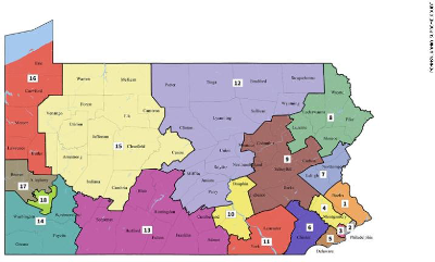 Pennsylvania new congressional district maps