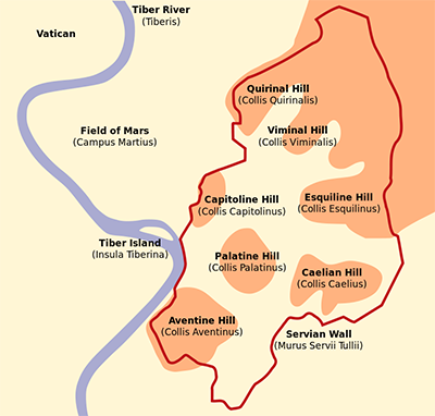 Seven hills of Rome