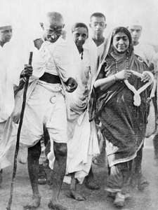 Gandhi on the Salt March