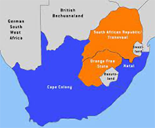 Southern African map early 20th Century