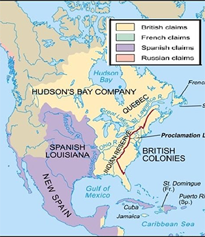 Treaty of Paris 1763 map