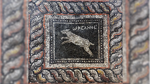 Roman mosaic dog Ocean