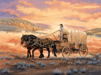 Settler heading west