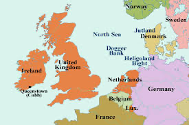 World War I naval battles map